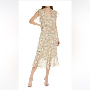 Nordstrom floral surplice dress (Floret Studios)